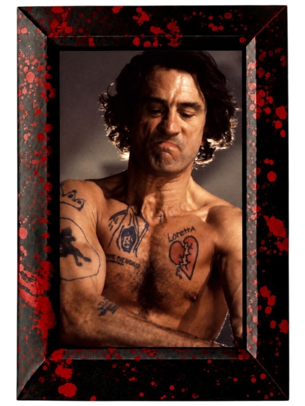 Vintage Horror Bloody Cape FEAR Serial Killer Crime Halloween Framed Art Print